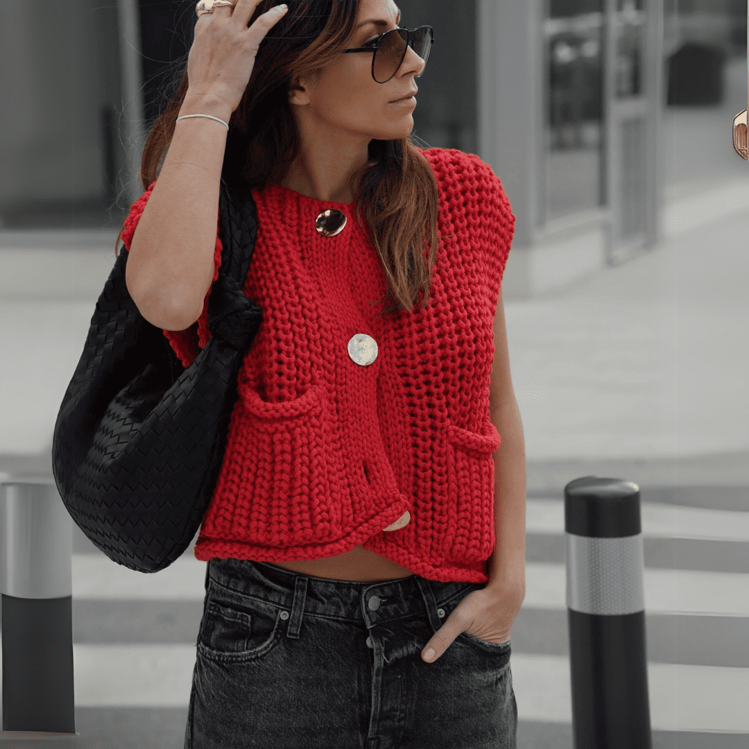 Levoire | Łucja Élégante Gilet En Tricot Pour Femmes