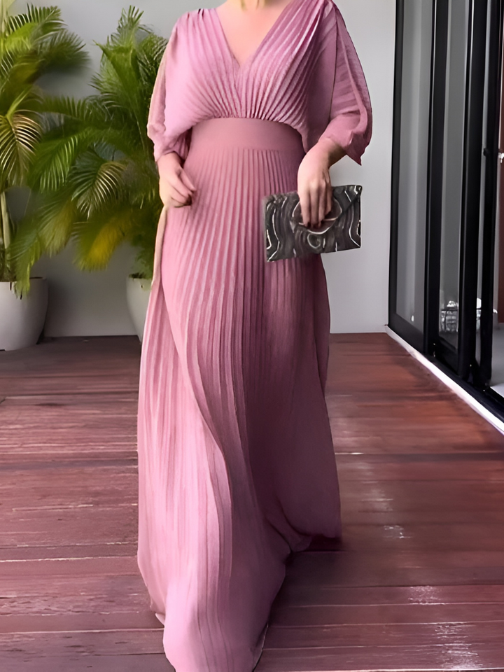 Levoire | Robe unie classique Rose clair