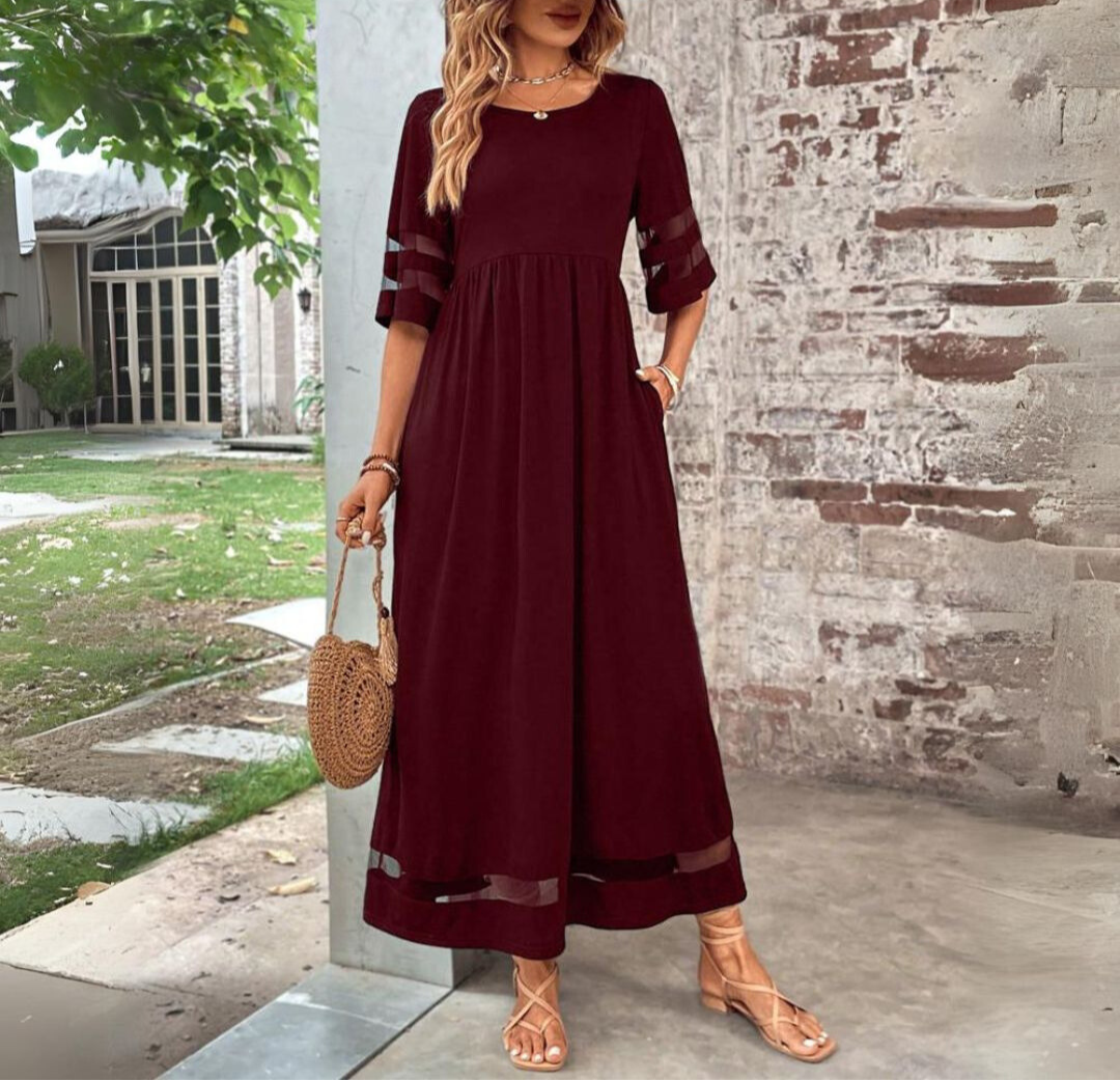 Levoire | Élégance Intemporelle Robe Maxi Châtaigne