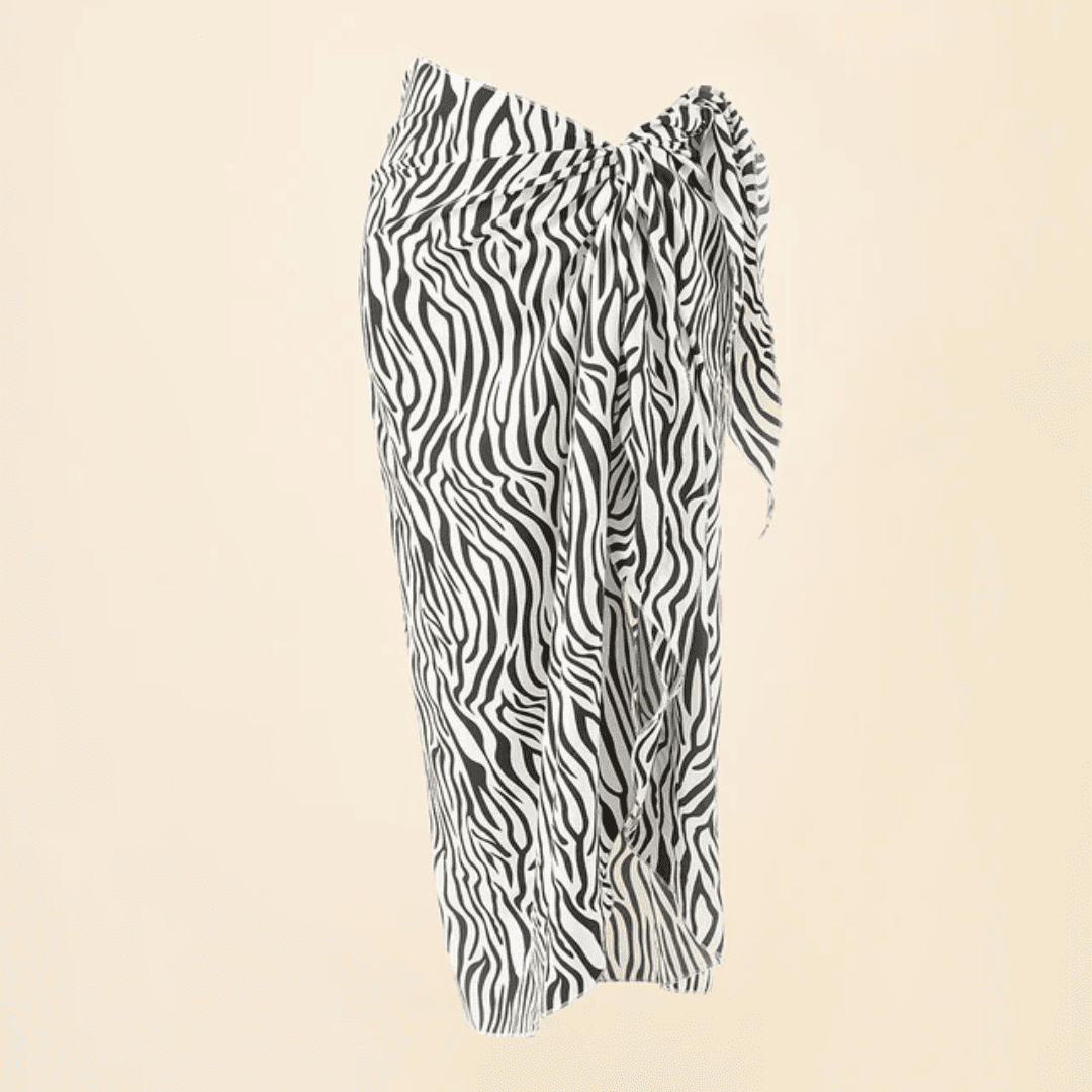 Levoire | Robe Shiffon Midi Blanc Noir Une taille