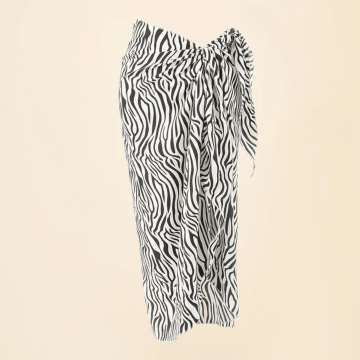 Levoire | Robe Shiffon Midi Blanc Noir Une taille