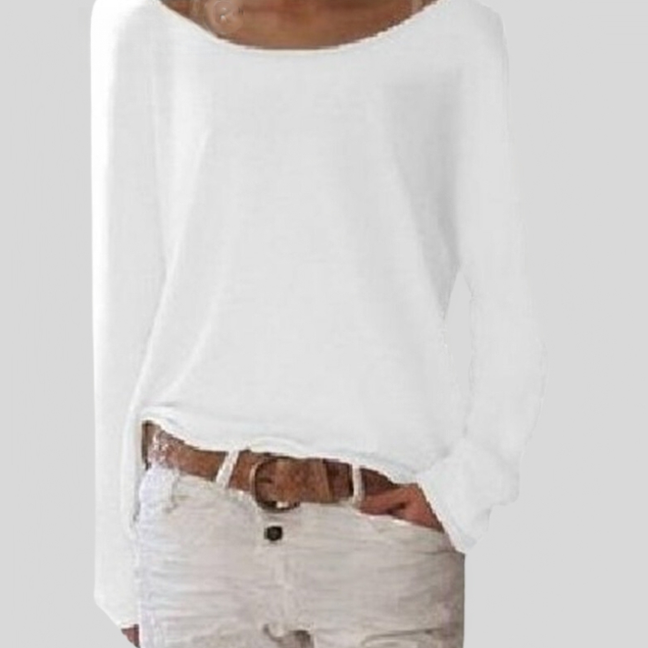Levoire | Pull Léger À Col Rond Pour Dames Blanc