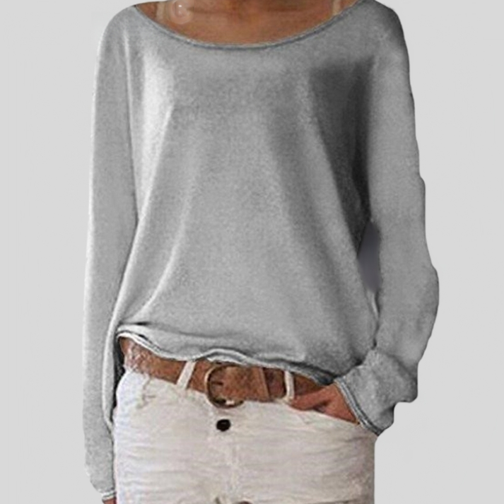 Levoire | Pull Léger À Col Rond Pour Dames Gris