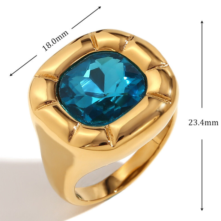 Levoire | Anneau D'Addition En Zircon Carré Kultapinchattu