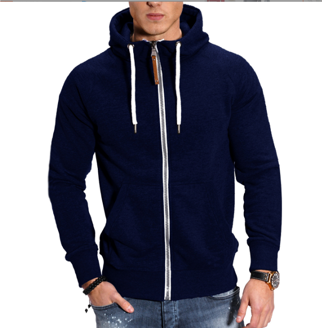 Levoire | Hoodie Confortable Zippé Marineblau Uni