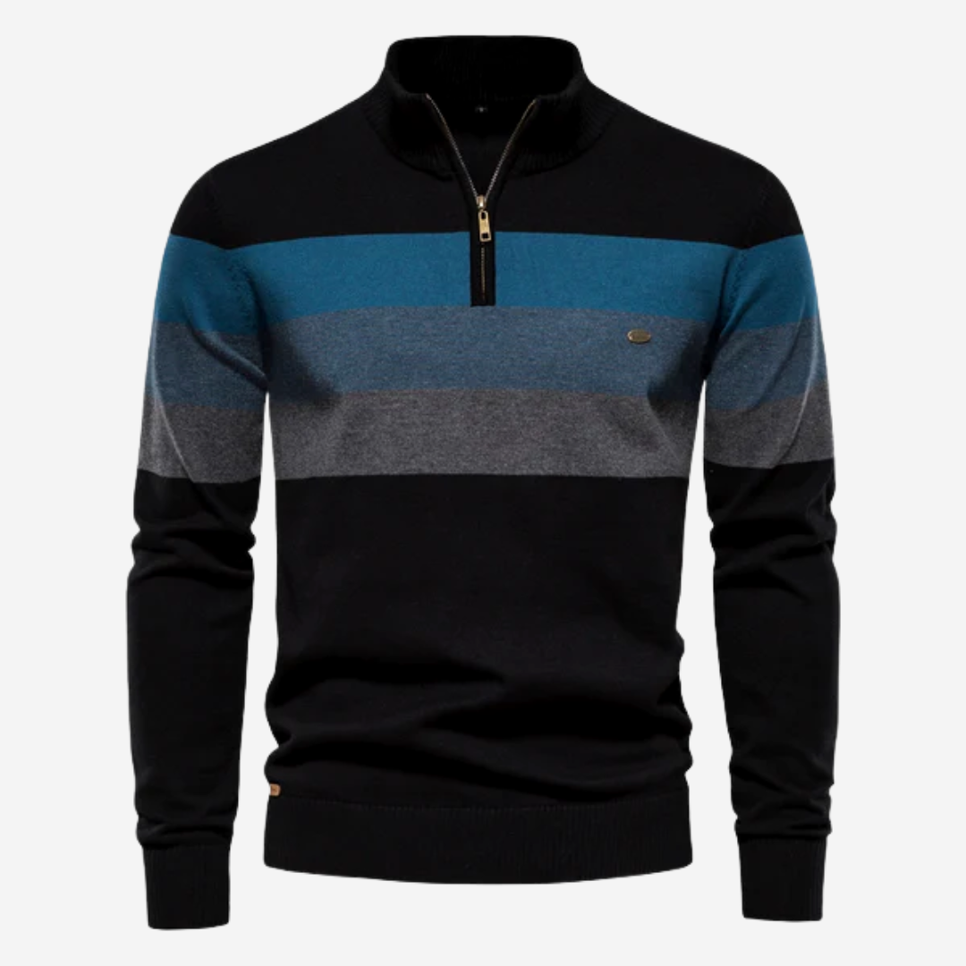 Levoire | Polo Rétro Chandail Pour Hommes Noir