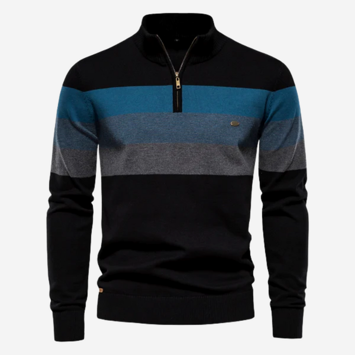 Levoire | Polo Rétro Chandail Pour Hommes Noir