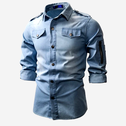 Levoire | Chemise En Denim À Manches Longues Pour Hommes