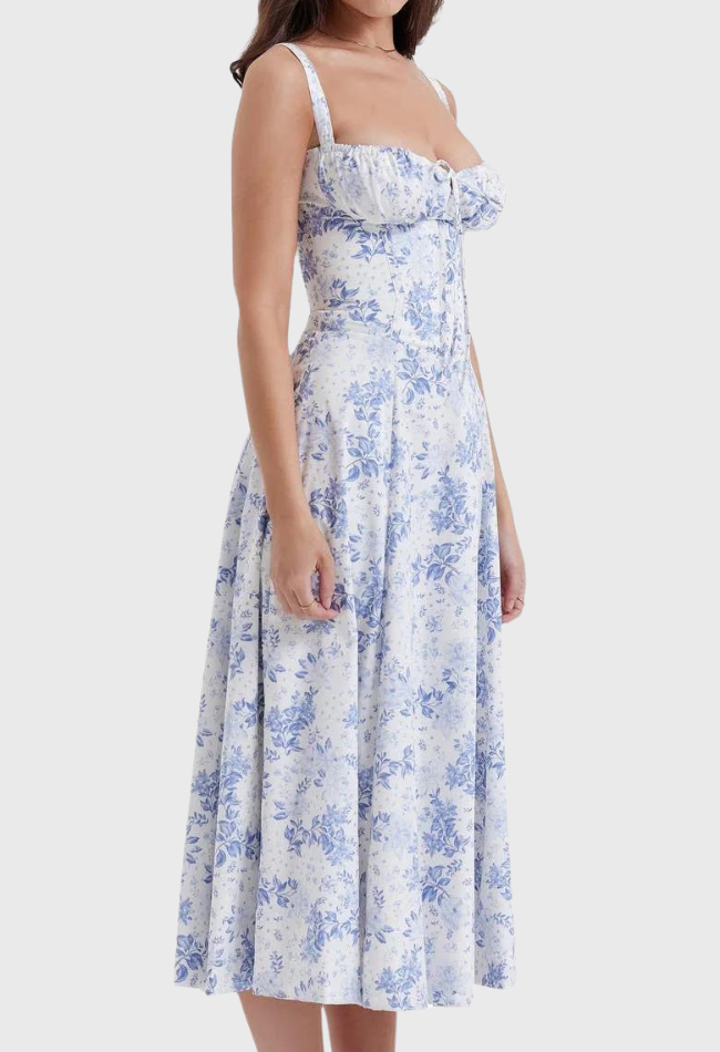 Levoire | Midi Bustier Corset Robe D'Été