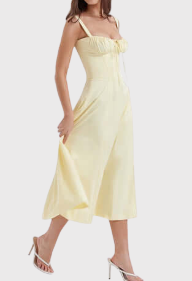 Levoire | Midi Bustier Corset Robe D'Été