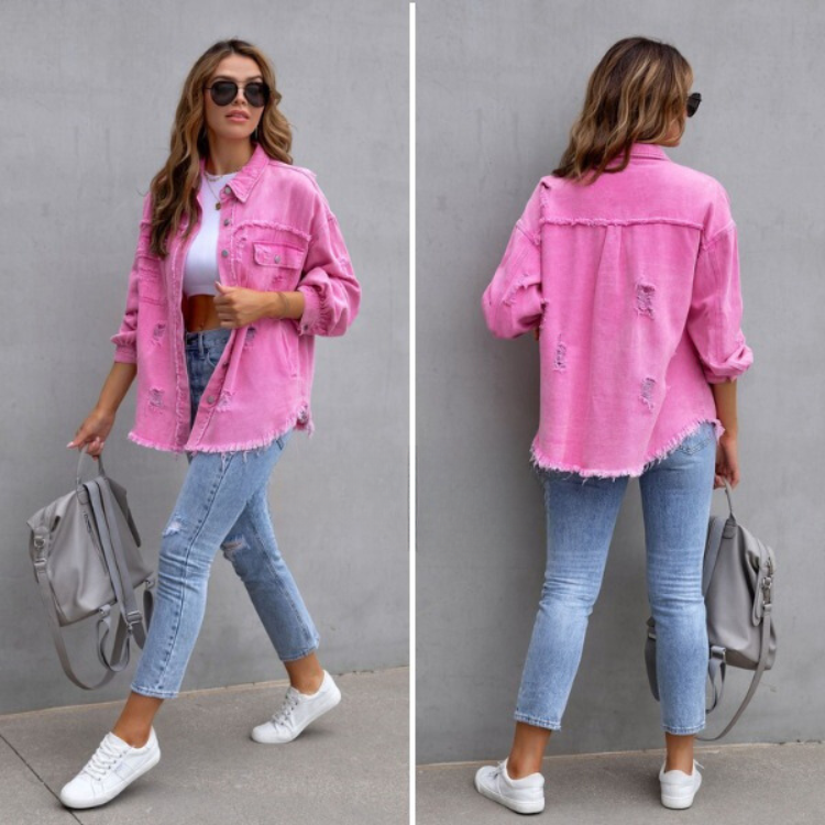 Levoire | Veste jean effet usé