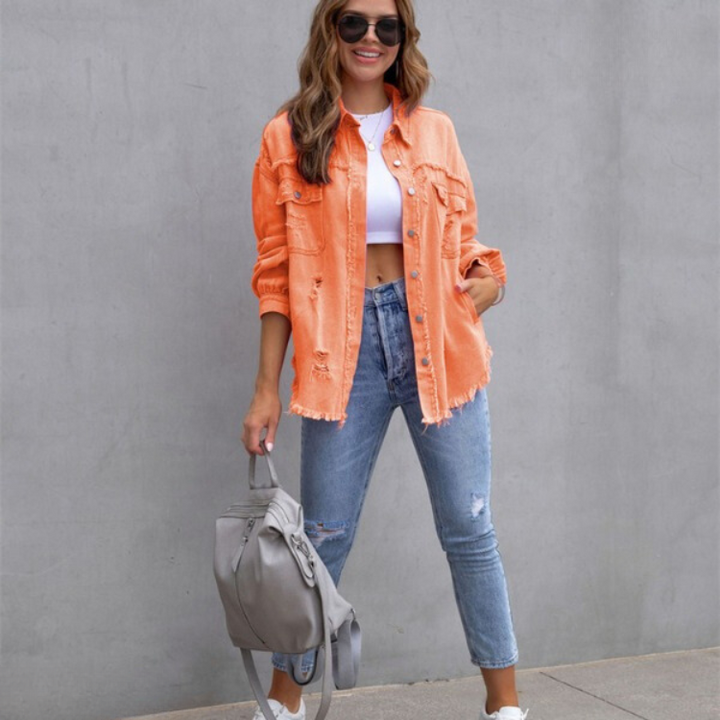 Levoire | Veste jean effet usé