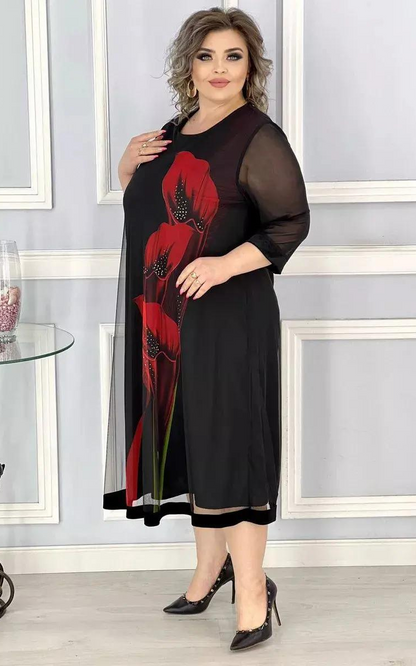 Levoire | Femme Robe en gaze élégante - Noir