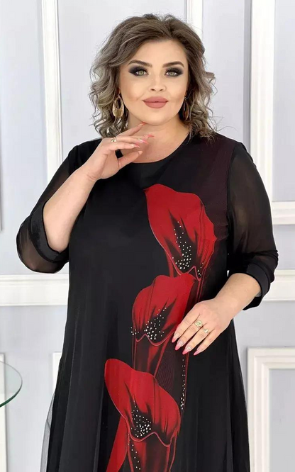 Levoire | Femme Robe en gaze élégante - Noir