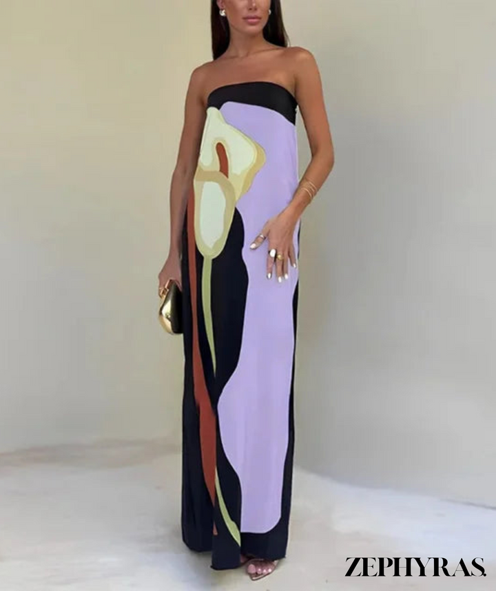 Levoire | Robe Maxi D'Été Élégante Lila