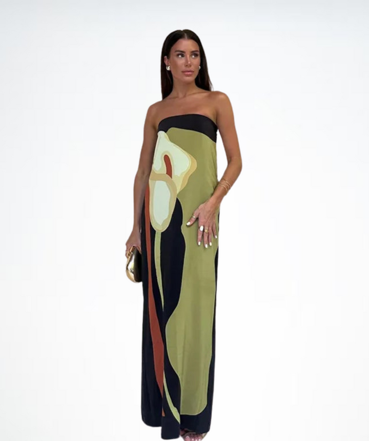 Levoire | Robe Maxi D'Été Élégante Vert