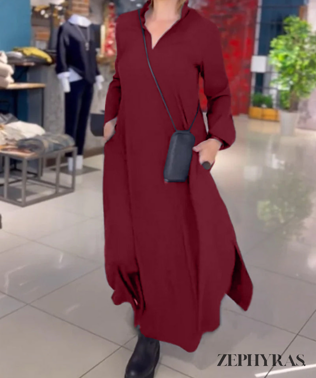 Levoire | Robe D'Été Maxi Décolleté En V Rot