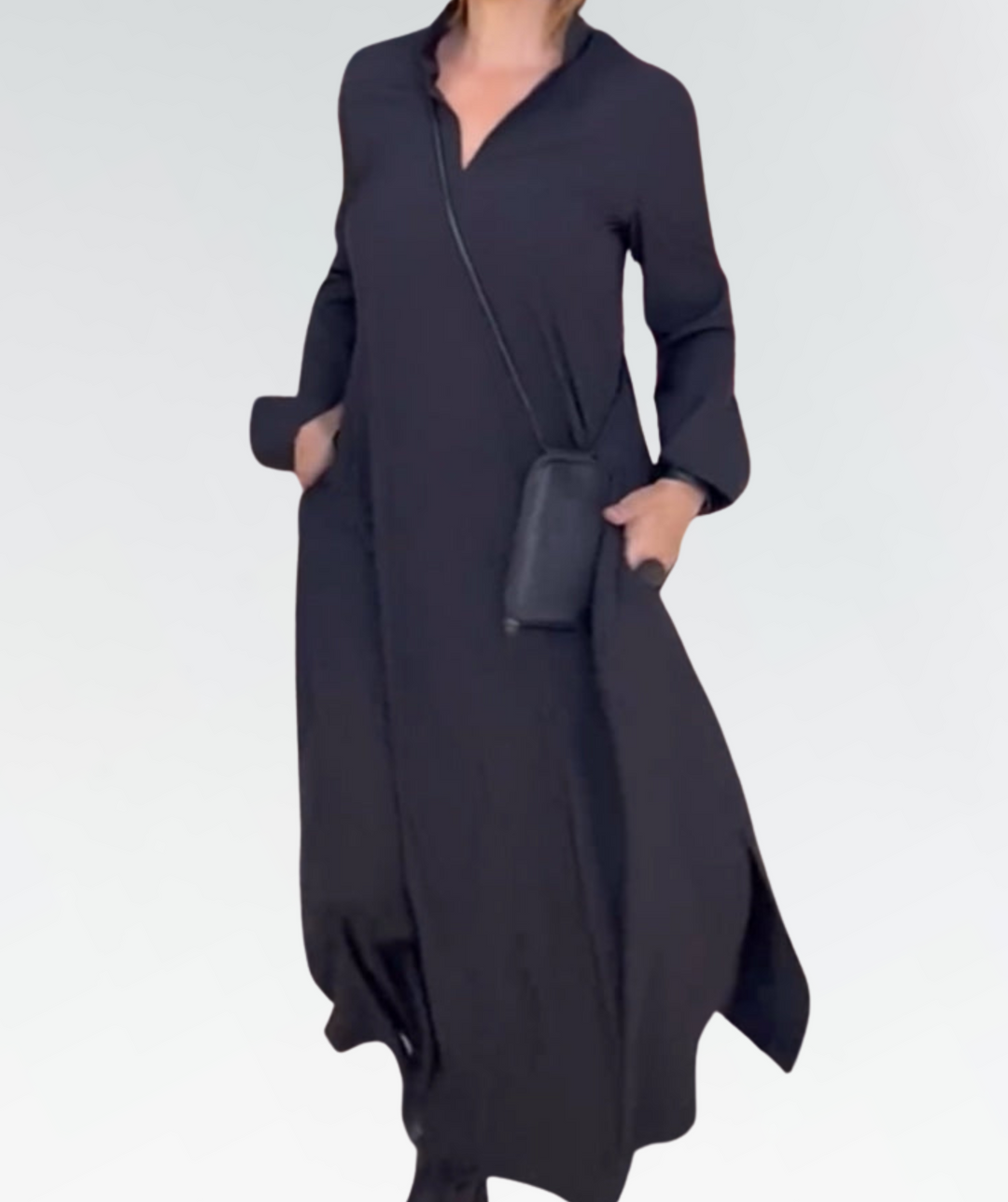 Levoire | Robe D'Été Maxi Décolleté En V Noir