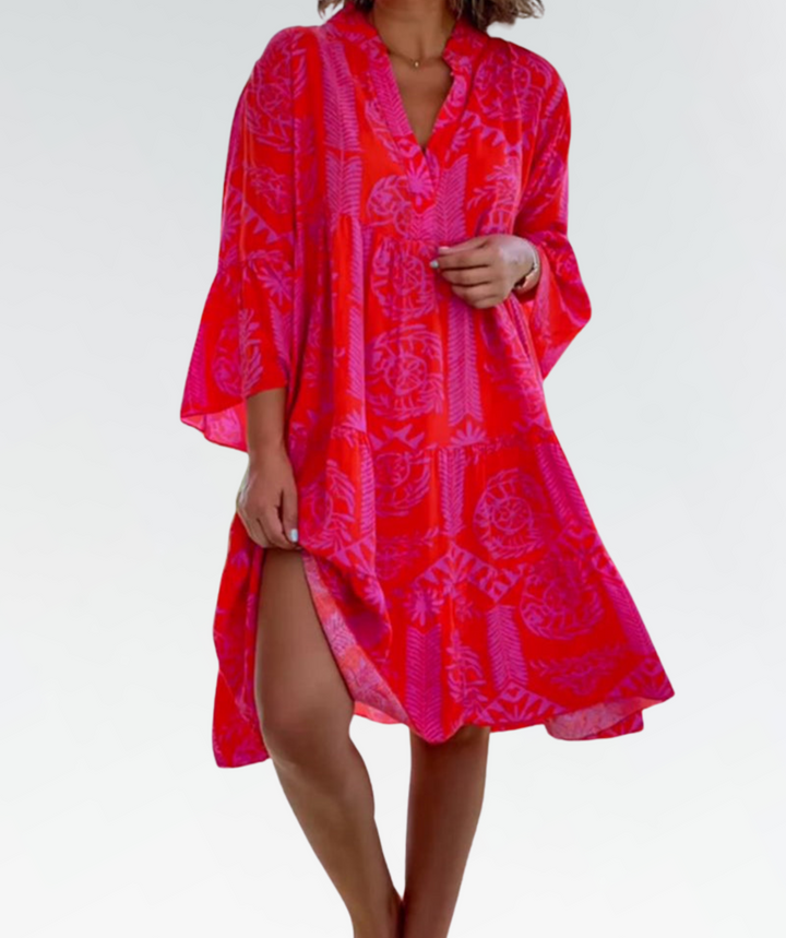 Levoire | Robe Maxi Boho À Imprimé Floral Rot
