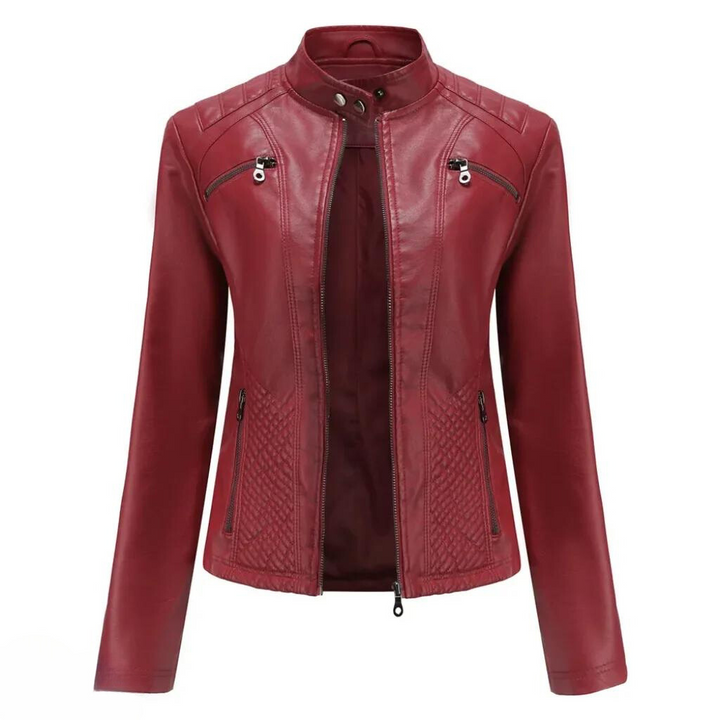 Levoire | Veste En Cuir Élégante Et Unique Vin rouge