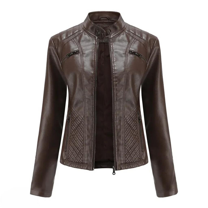 Levoire | Veste En Cuir Élégante Et Unique Café