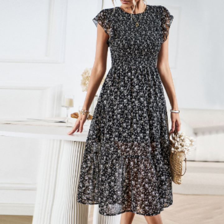 Levoire | Femme Robe À Imprimé Floral Noir