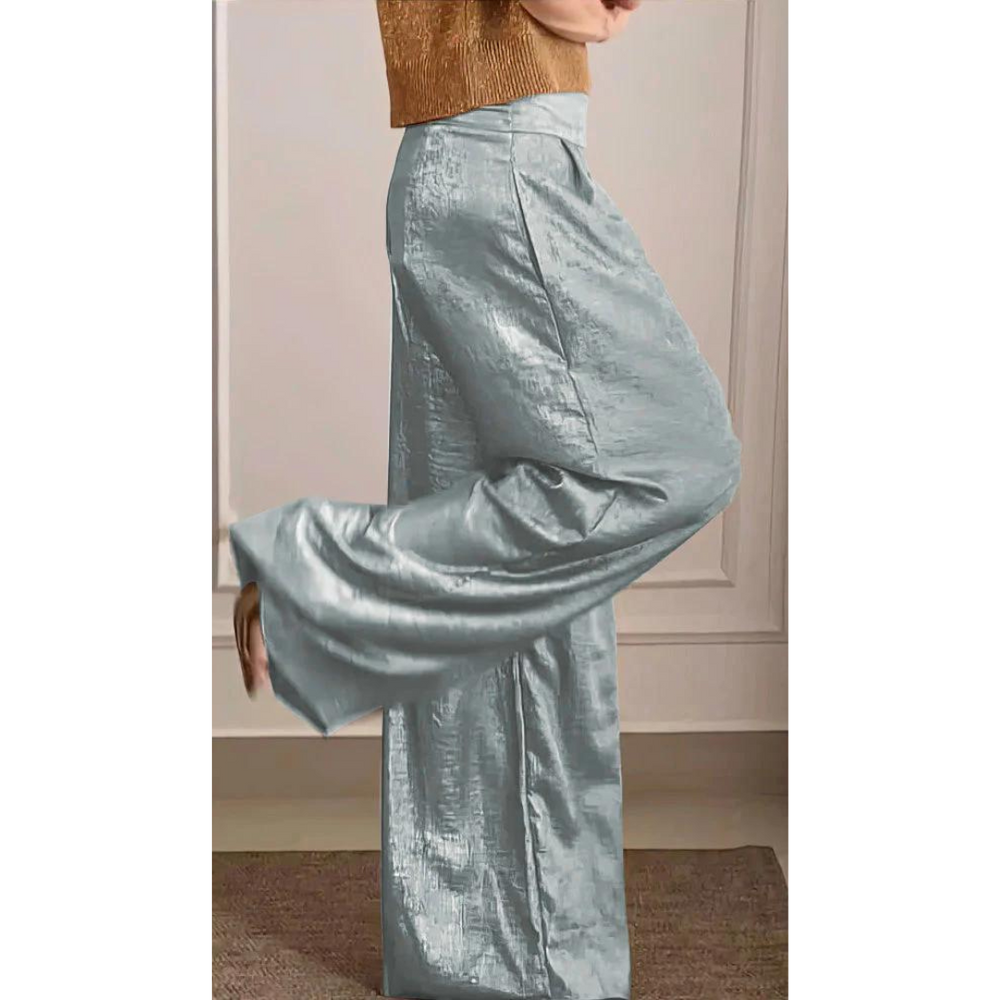 Levoire | Ensemble Élégant Composé D'Un Haut Et D'Un Pantalon Argent