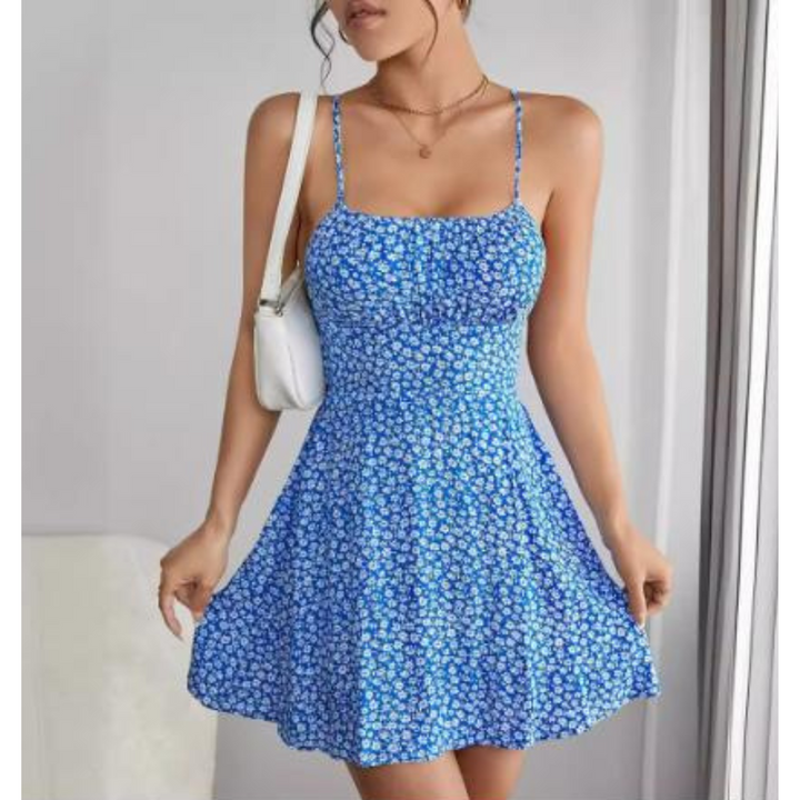 Levoire | Robe slim à fleurs pour femmes Bleu