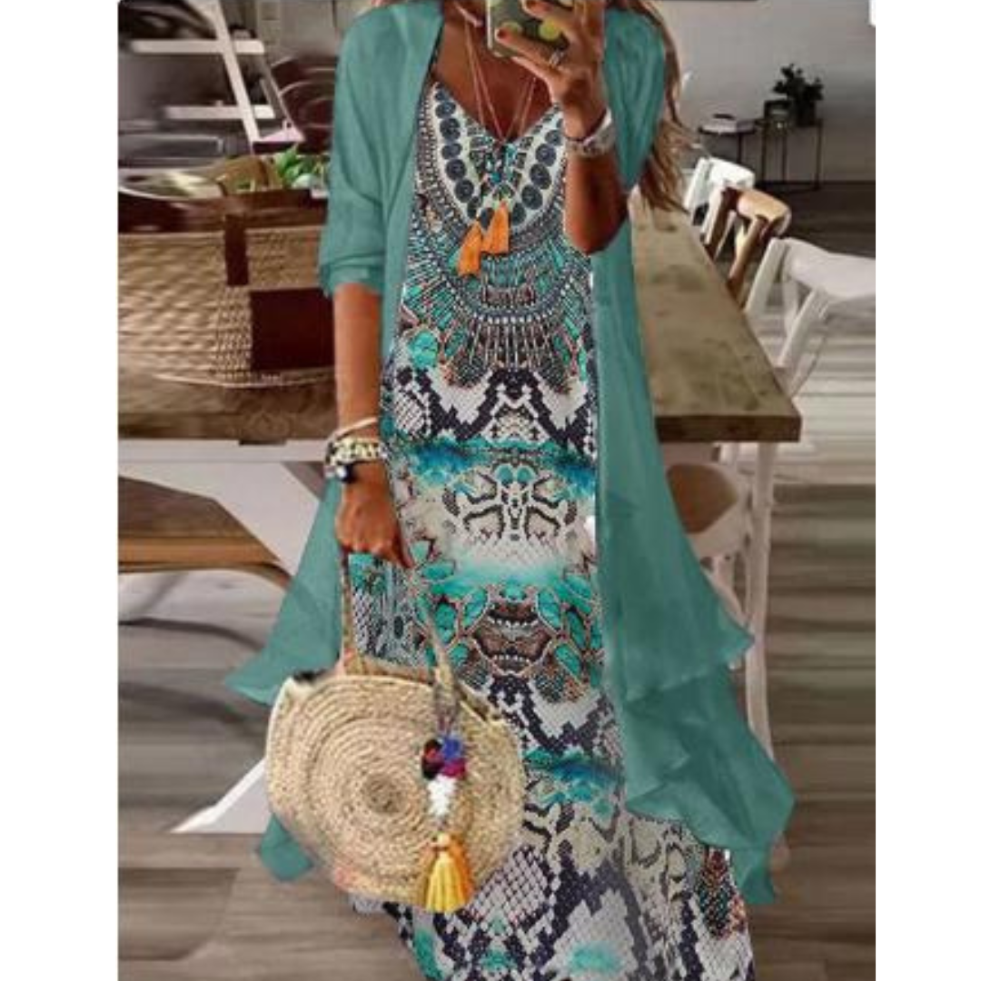 Levoire | Femme Robe midi Sonnenkuss Vert