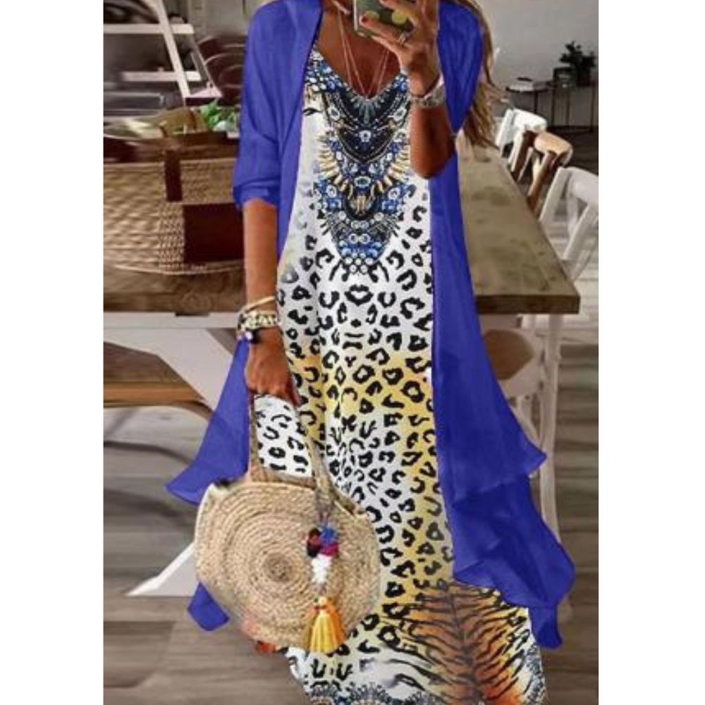 Levoire | Femme Robe midi Sonnenkuss Bleu