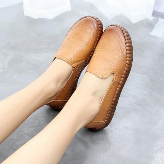 Levoire | Loafers Plats Pour Femmes En Couleur Unie Beige