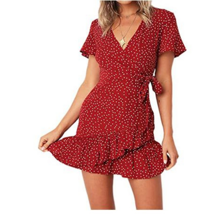 Levoire | Mini robe imprimée pour femmes Rouge