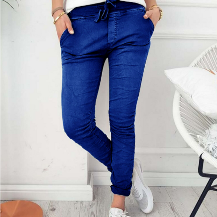 Levoire | Pantalon Confortable À Coupe Slim Bleue