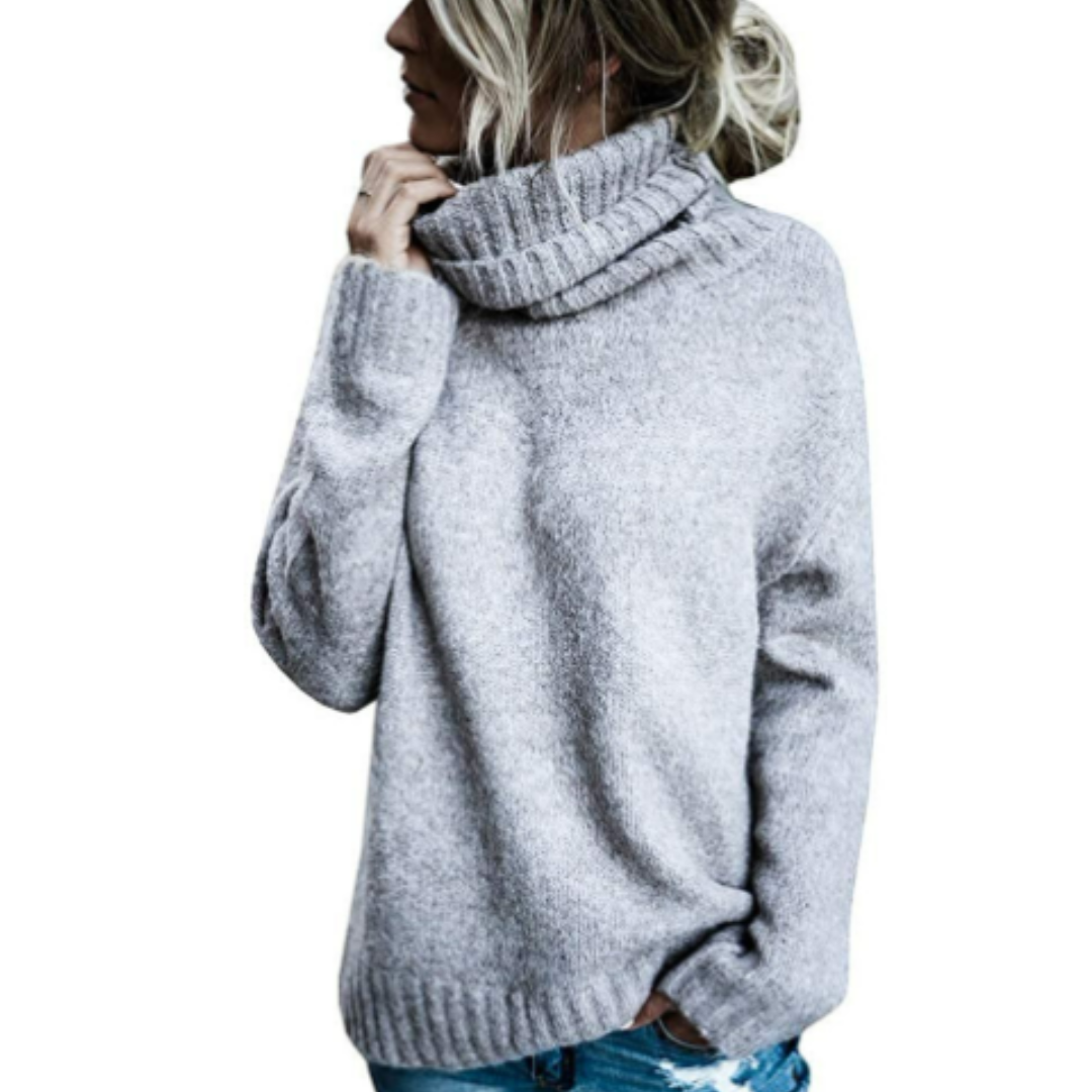 Levoire | Pull À Col Roulé Premium Pour Femme Gris