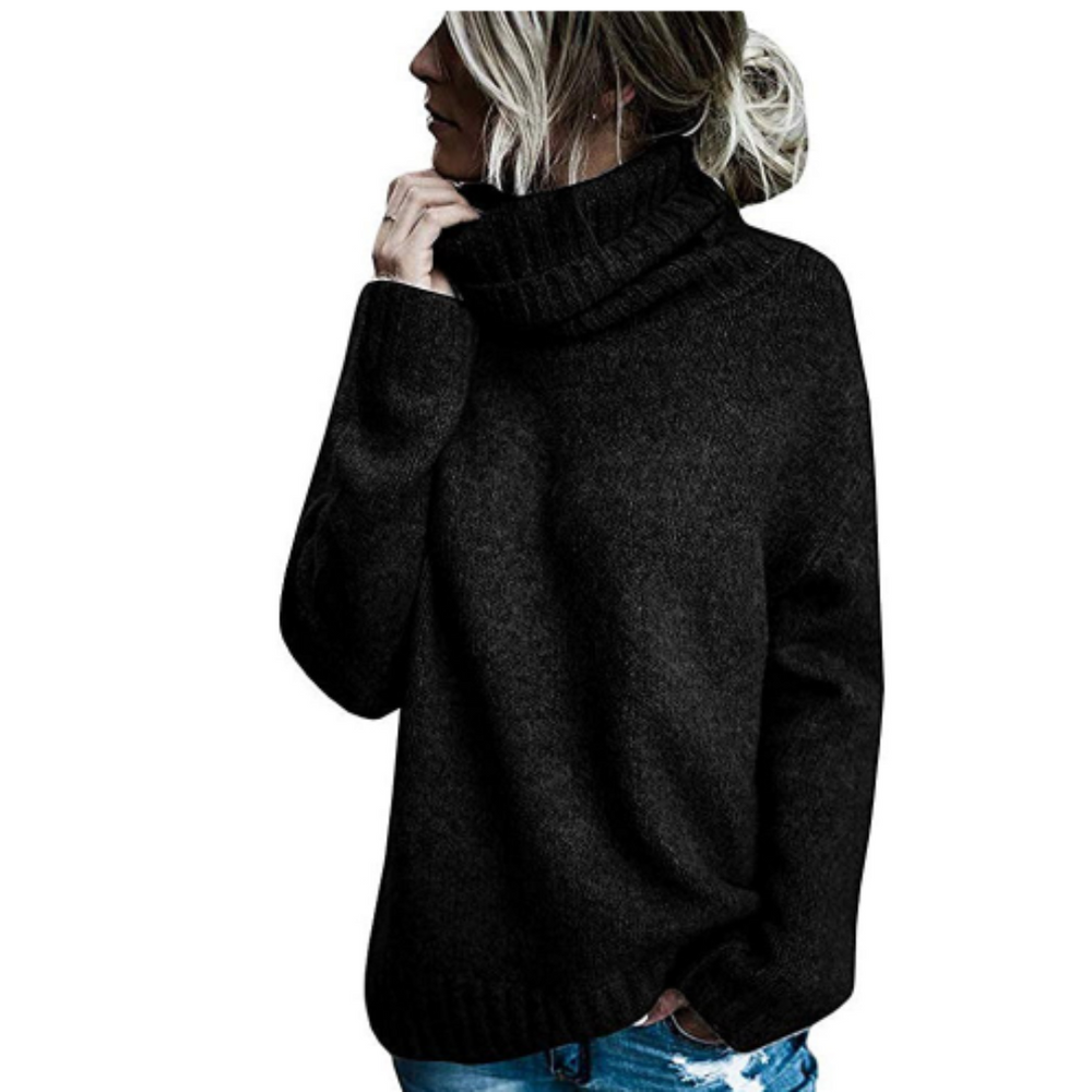 Levoire | Pull À Col Roulé Premium Pour Femme Noir