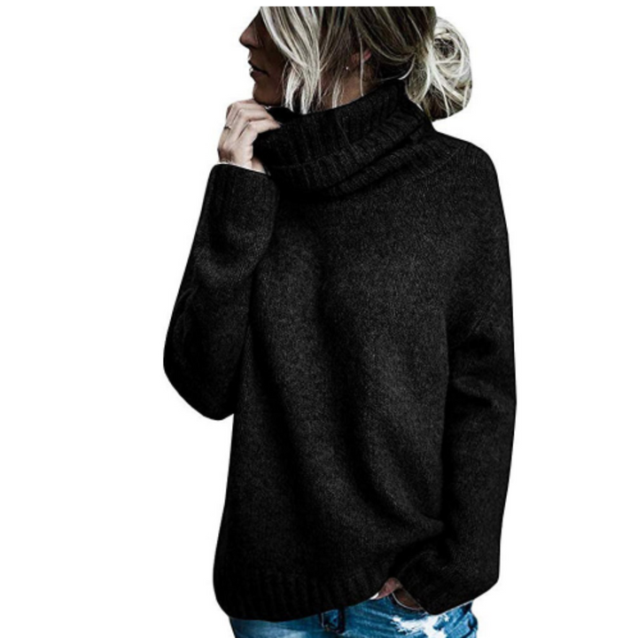 Levoire | Pull À Col Roulé Premium Pour Femme Noir