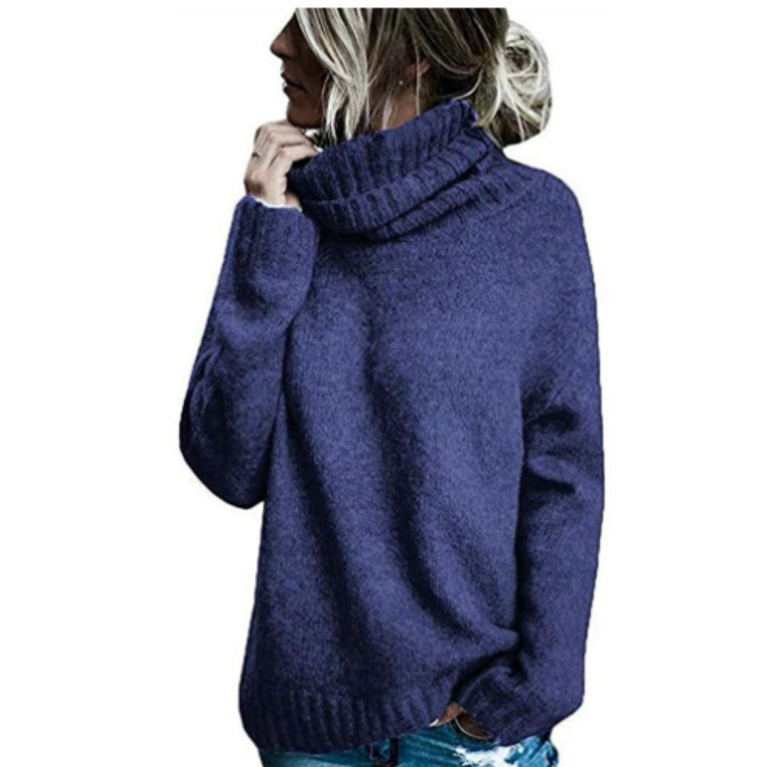 Levoire | Pull À Col Roulé Premium Pour Femme Bleu