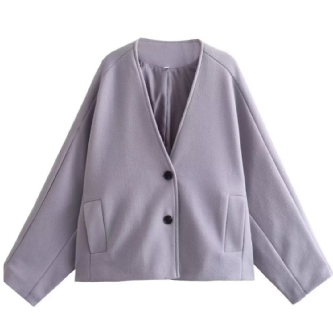 Levoire | V-Neck Blouse Jacket Gris