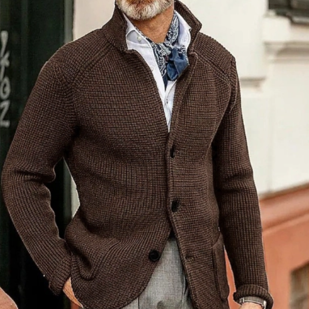 Levoire | Gilet Tricoté Chaud Pour Homme Café