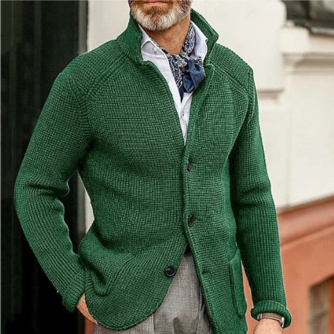 Levoire | Gilet Tricoté Chaud Pour Homme Vert