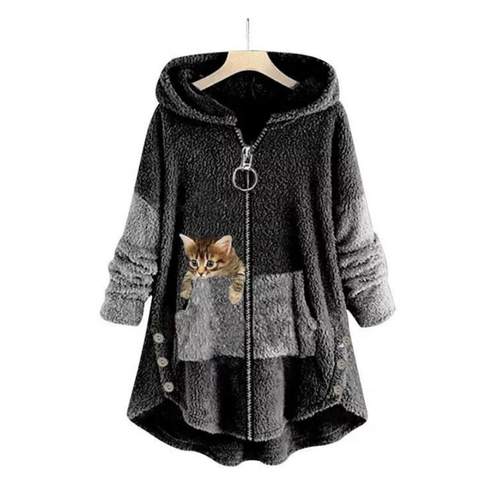 Levoire | Ultra Doux Et Chaud Hoodie Teddy Gris foncé