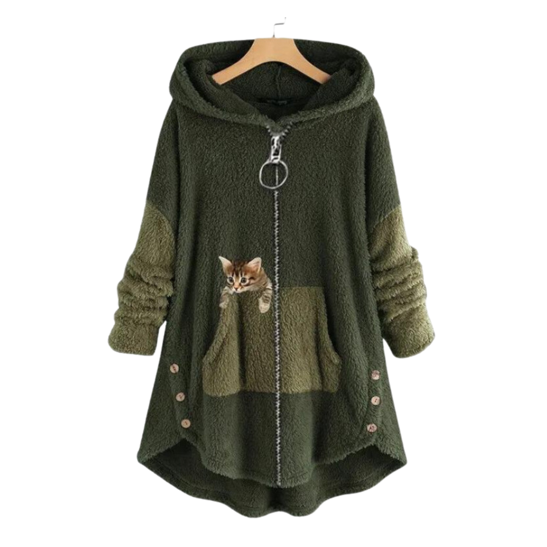 Levoire | Ultra Doux Et Chaud Hoodie Teddy Vert