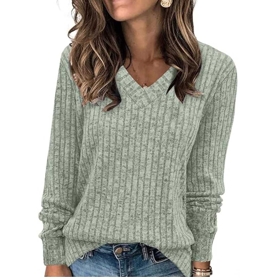 Levoire | Pull Tunique Léger Amanda Crème vert