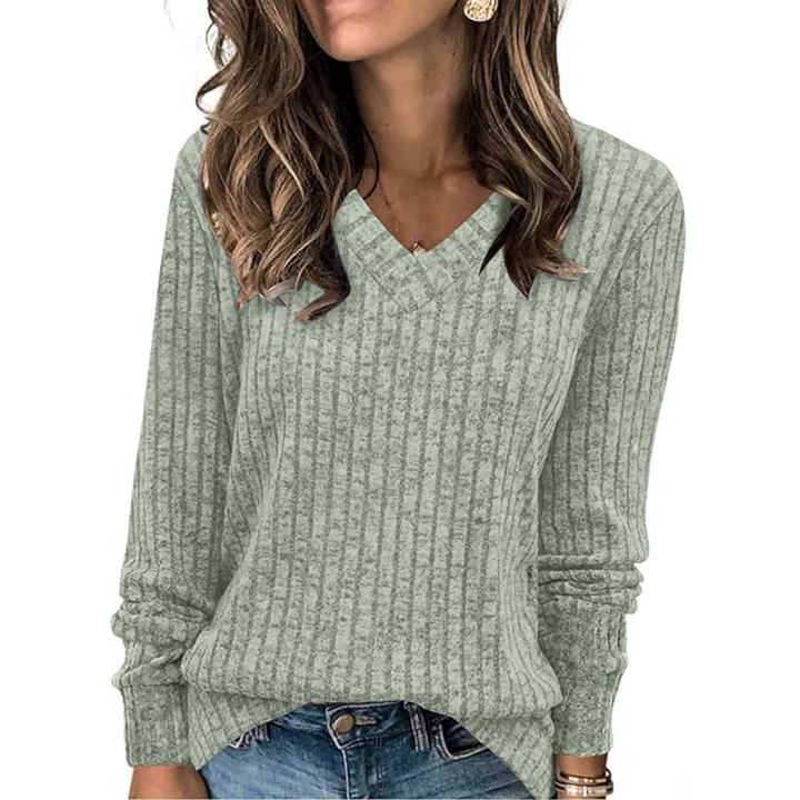 Levoire | Pull Tunique Léger Amanda Crème vert