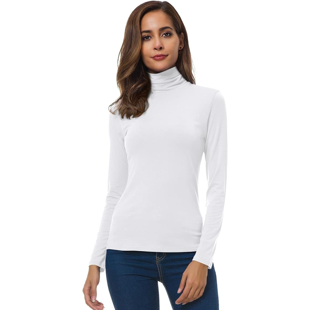 Levoire | Fit Femmes Col Roulé Petra Blanc