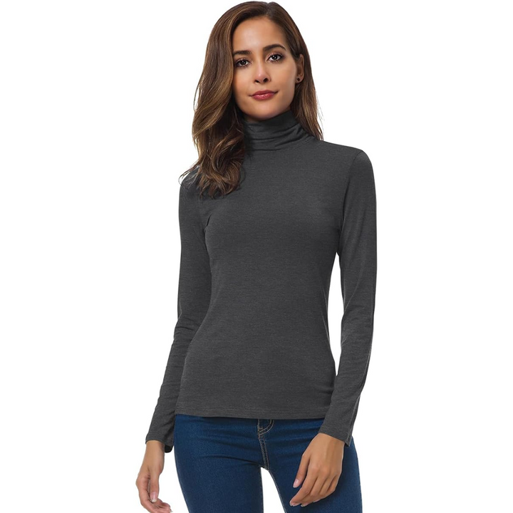 Levoire | Fit Femmes Col Roulé Petra Gris foncé
