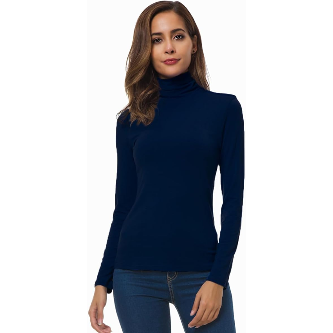 Levoire | Fit Femmes Col Roulé Petra Bleu marine