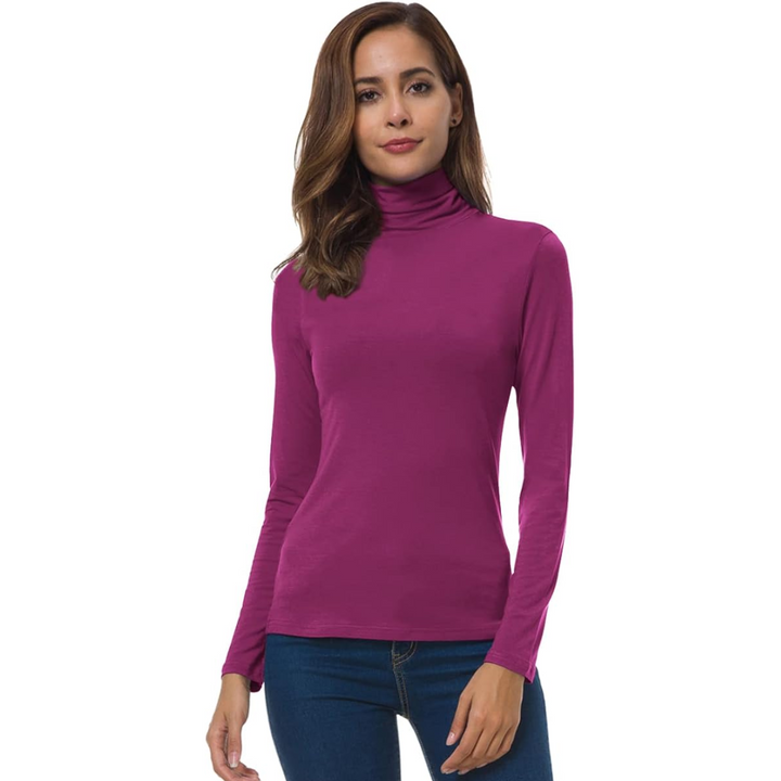 Levoire | Fit Femmes Col Roulé Petra Fuchsia