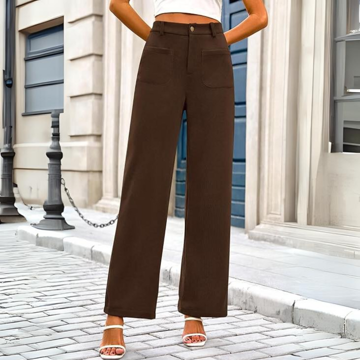 Levoire | Pantalon Palazzo Évasé À Taille Haute Et Poches Clarissa