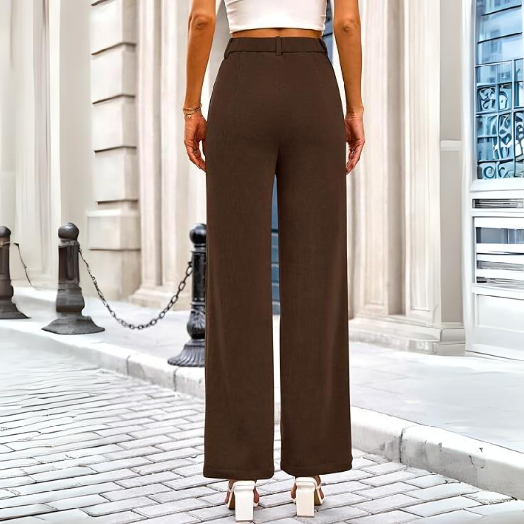 Levoire | Pantalon Palazzo Évasé À Taille Haute Et Poches Clarissa